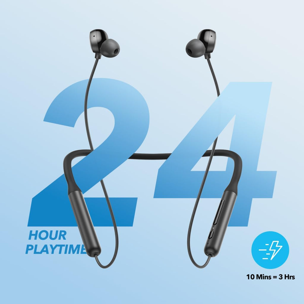 Anker Soundcore Life U2i Wireless Neckband Headphones | Upgraded 22H Playtime & AI-Enhanced Calls