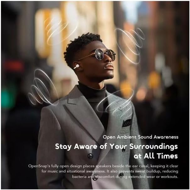 Oraimo OpenSnap N Open-Ear True Wireless Earbuds | Stay Aware & Comfortable