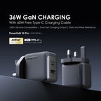 Oraimo PowerGaN 36 Pro 36W Wall Charger with USB-C & USB-A Ports