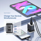Oraimo PowerGaN 36 Pro 36W Wall Charger with USB-C & USB-A Ports