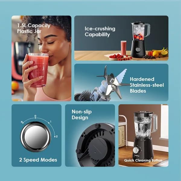 Oraimo Smart Blender OH-B1 | 1.5L Glass Jar & Variable Speeds
