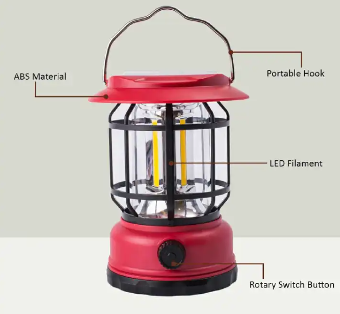 Portable Solar & USB Emergency Light | 50m² Coverage | Waterproof