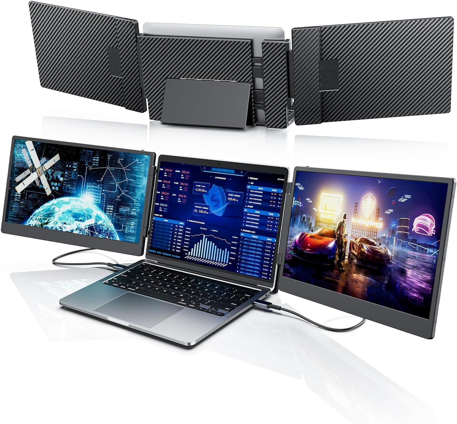V2com S3 Triple Screen Extender Price in Kenya | Dual 14" Portable Monitors