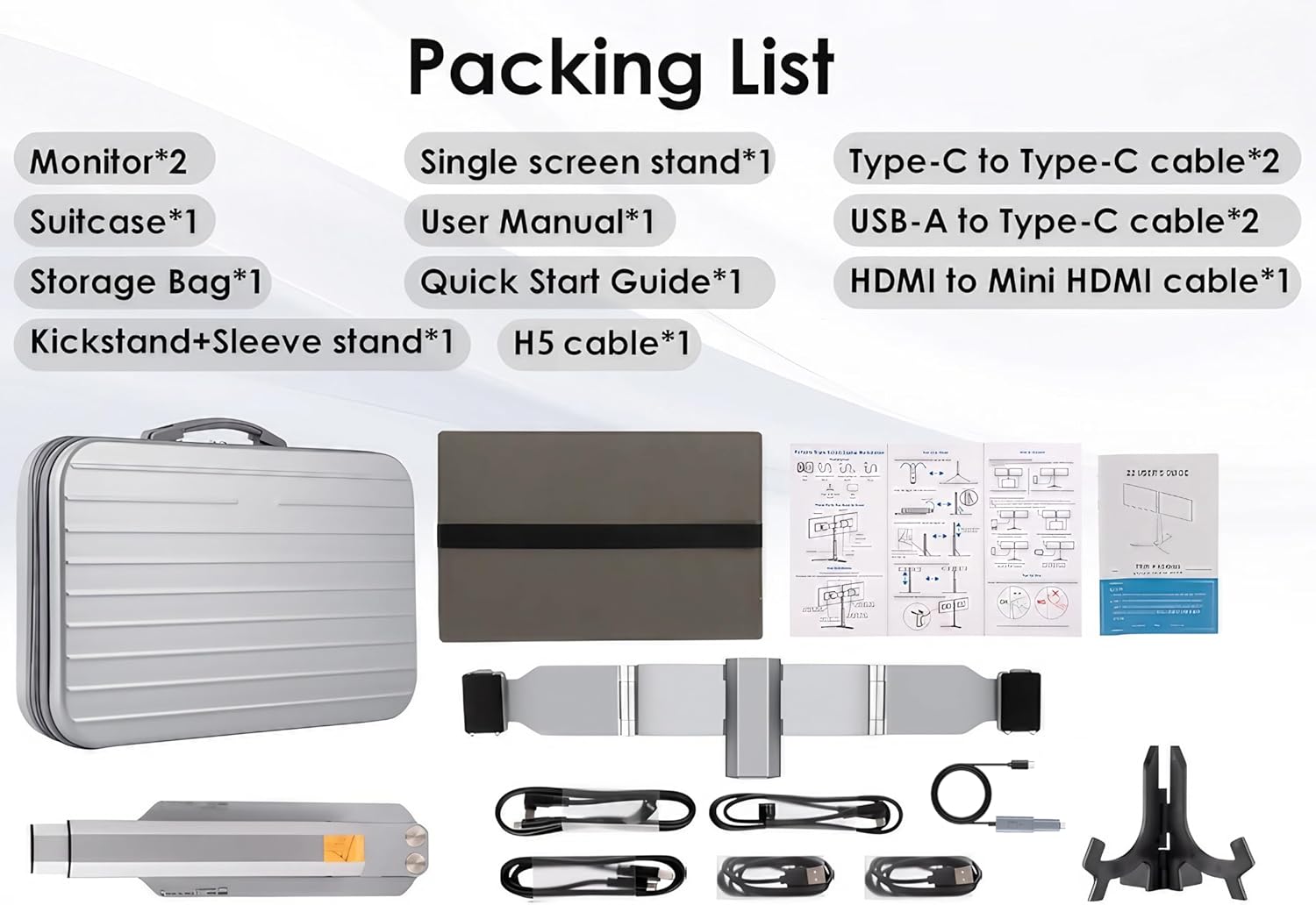 V2com Z2 Triple Screen Extender Price in Kenya | 15.6" Nitrogen Lift Monitor
