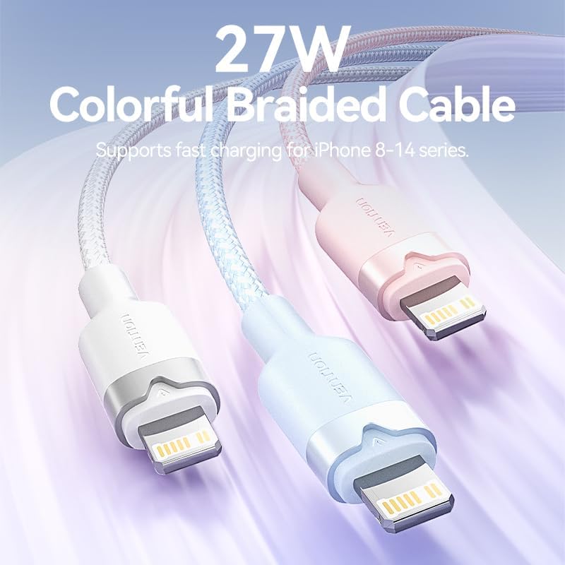 Vention USB-C to Lightning Cable 2M 3A – Fast Charging Aluminum Alloy