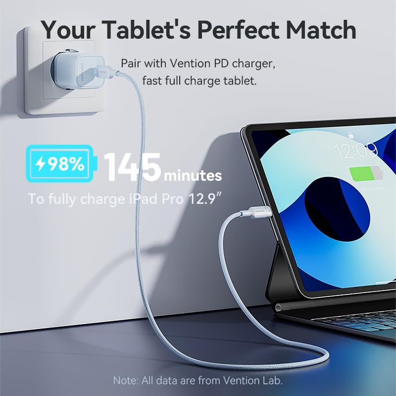 Vention USB-C to Lightning Cable 2M 3A – Fast Charging Aluminum Alloy