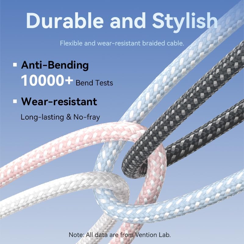 Vention USB-C to Lightning Cable 2M 3A – Fast Charging Aluminum Alloy