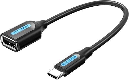 Vention USB-C to USB-A OTG Cable 0.15M – USB 3.1 Gen 1, Black PVC