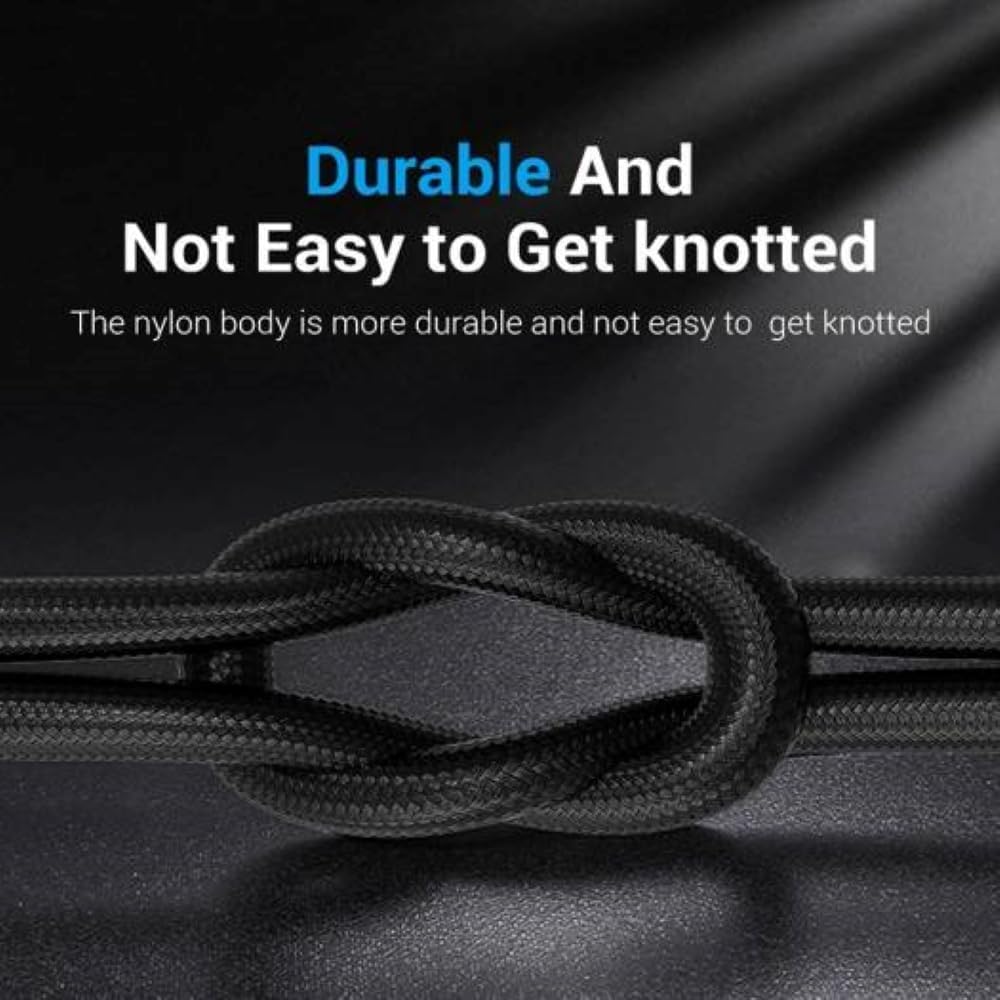 Vention USB-C to USB-C 3.1 Cable 1M – Cotton Braided Fast Charging & Data Transfer (Gray)