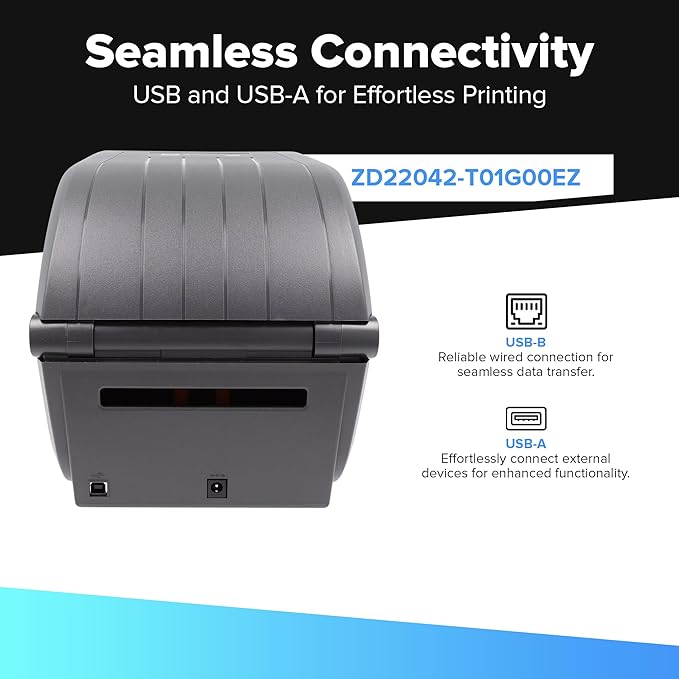 Zebra ZD220D Direct Thermal Barcode Label Printer - 4 Inch