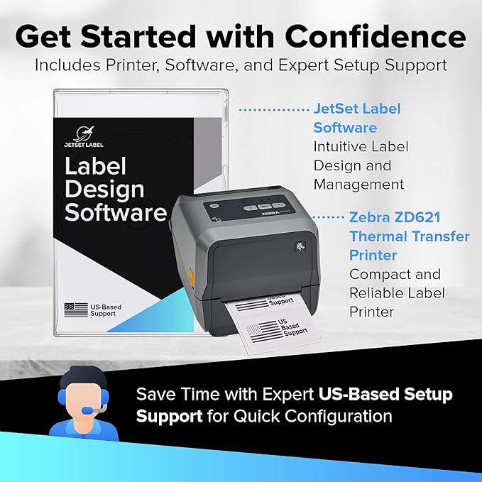 Zebra ZD421D Direct Thermal Desktop Label Printer | 4-Inch, 203 DPI, USB/Ethernet