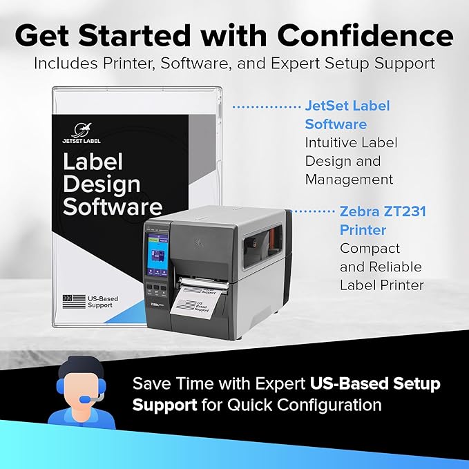 Zebra ZT231 Industrial Barcode Label Printer - Thermal Transfer