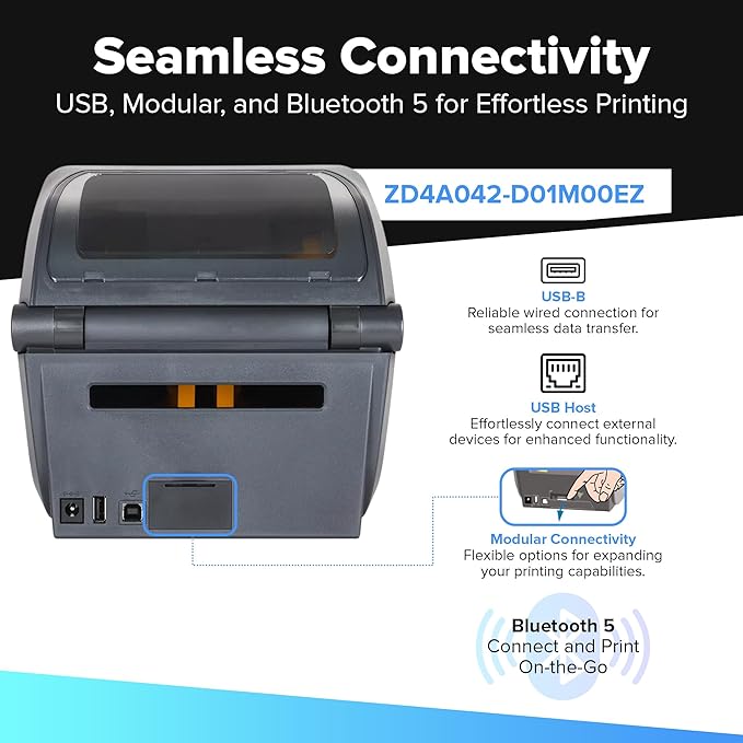 Zebra ZT411 Industrial Barcode Label Printer | High-Speed 4" Thermal Transfer/Direct Thermal & Optional RFID